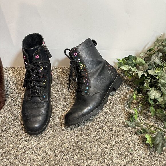 Sorel Youth Emelie Short Lace Zip Waterproof Boots Black Leather US 5 / EUR 37 - Picture 9 of 9